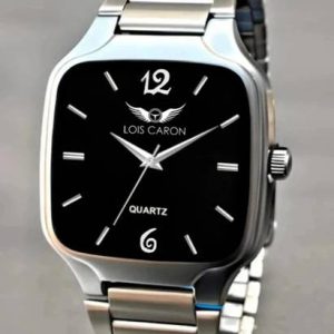 LOIS CARON Elegant Silver Square Analog Quartz For Men/Boys Wrist ...