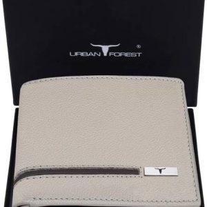 URBAN FOREST Men Casual, Formal, Travel Beige Genuine Leather RFID ...