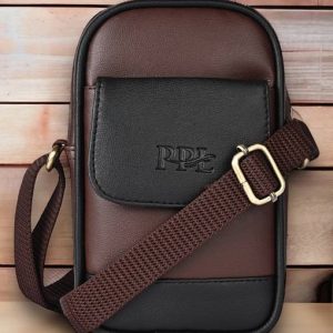 Pramadda Pure Luxury Brown Men Sling Bag Tokyo Stylish Leather Sling Bag For...
