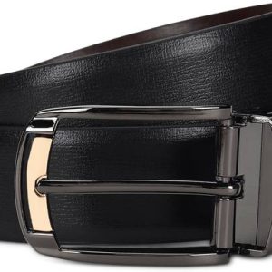 LOUIS PHILIPPE Men Black Genuine Leather Belt