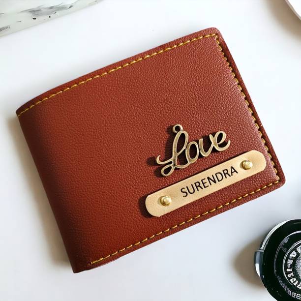 CELED Men Red Genuine Leather Wallet