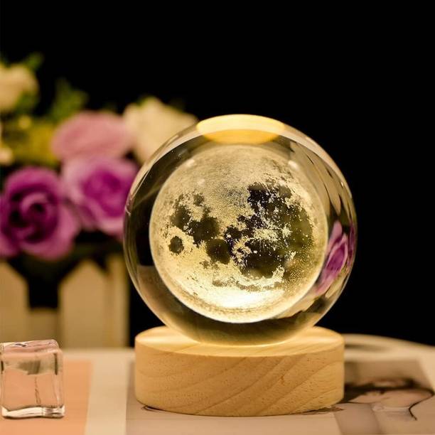 Wengonvila 3D Moon Crystal Ball Night Light,2.4 inch Gl...