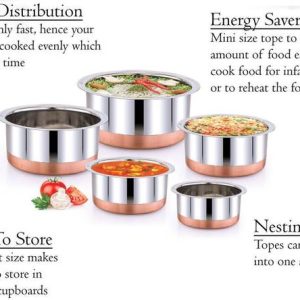 Klassi Kichen Copper Bottom Tope Set Stainless Steel - ...