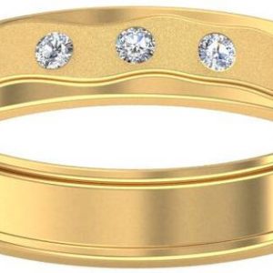 avsar AVR554YB 14kt Cubic Zirconia Yellow Gold ring