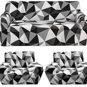 papsun Polycotton Abstract 3+1+1 Seater Sofa Cover