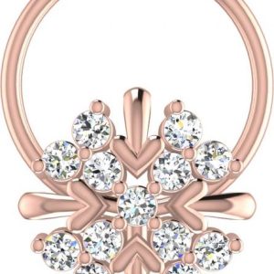 avsar Daamini 18kt Diamond Rose Gold Nose Wire