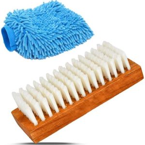 Utkarsh Combo of Microfiber Glove with Wooden Rectangul...