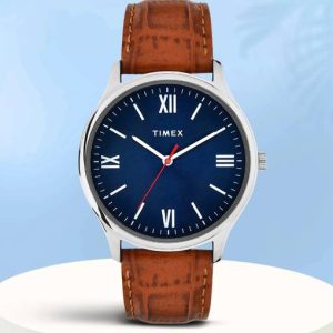 TIMEX Blue Dial Leather Strap Analog Watch - For Men TW0TG73...