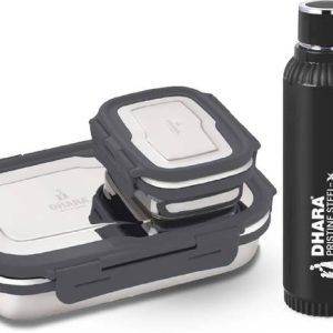 Dhara Stainless Steel Quench Water Bottle 700ml Black &...