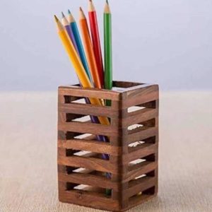 Ruby Perl 1 Compartments wood pen stand