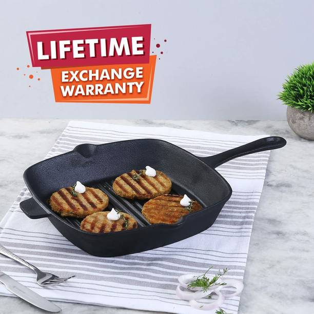 WONDERCHEF Forza Cast-Iron Grill Pan, Pre-Seasoned Cook...