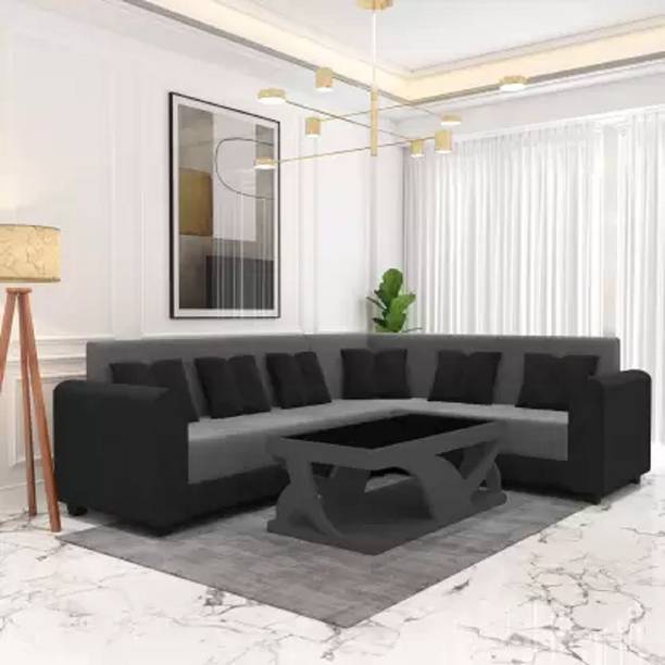 lifestyle furniture Royal black/grey Fabric 6 Seater S...