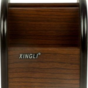 HopOffer 3 Compartments Wooden Pen Phone holder
