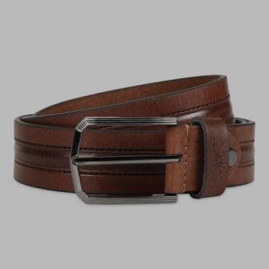 PARK AVENUE Men Khaki Genuine Leather Belt