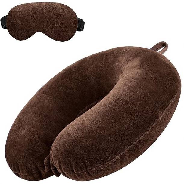 JSR Travel Neck Pillow Matching Eye Mask Combo for Travel i...