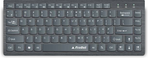 PRODOT Laptop Keypad Size 217m Mini Wired Keyboard Wire...