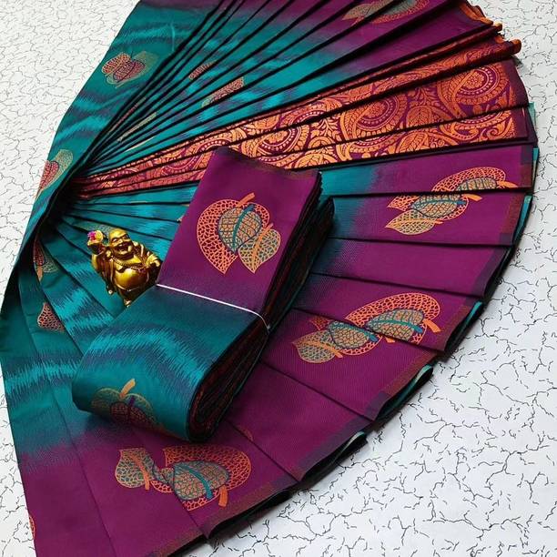VJ FASHION Self Design Banarasi Pure Silk Saree