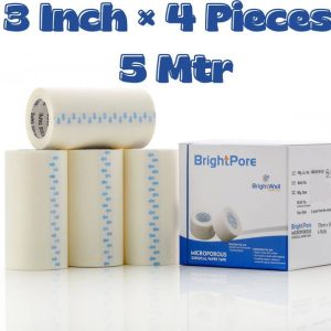 BRIGHTPORE MICROPOROUS SURGICAL PAPERTAPE 3 inch × 5 mt...