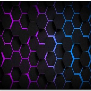 BTP Supreme Quality 3d Abst Colorful Hexagon Gaming Non...