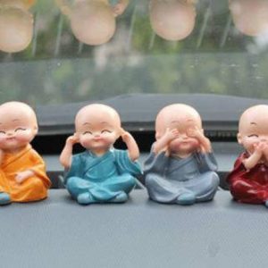 GS Grow n Shine BUDDHA MONK SET OF 4 Decorative Showpie...