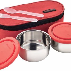 Trueware Classic Stainless Steel 2 Containers Lunch Box