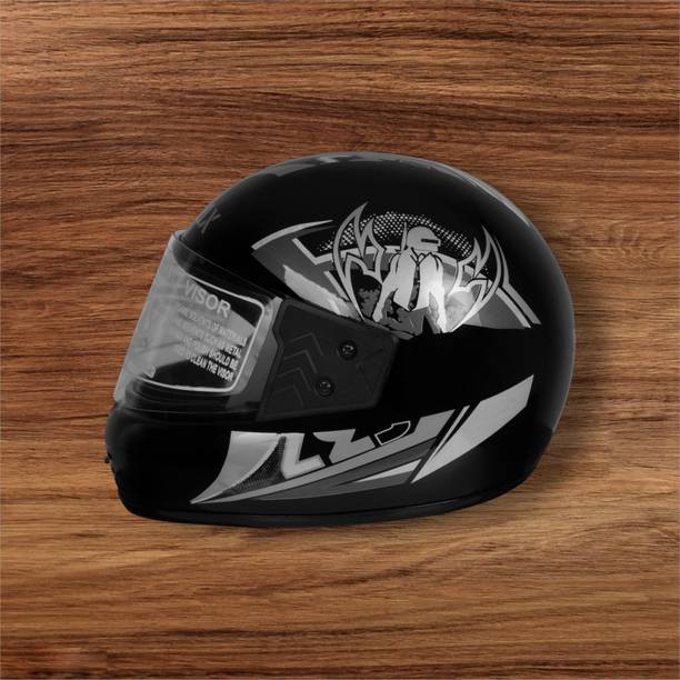 NOAX Unisex Full Face Helmet For Motorbikes -611-Silver...