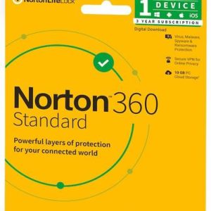 Norton 360 Standard 1 PC 3 Year Total Security (Physica...