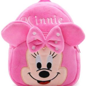 Ziraat Pink Minnie Mickey Mouse design kids school bag ...
