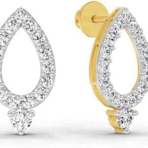 Sparkles Lab Grown Diamond Yellow Gold 14kt Stud Earrin...