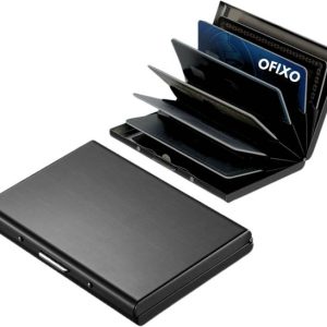 OFIXO RFID Credit Card Holder Protector Stainless Steel Credi...
