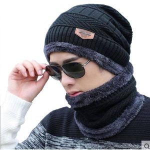 Frackson Black Winter Warm SnowProof (Inside Fur) Woolen Beanie ...
