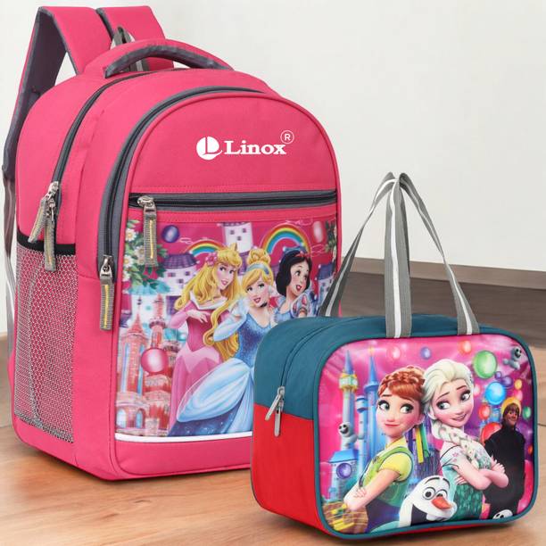 LINOX BARBIE School bag & Lunch bag 16x11.5x7 inch Comf...
