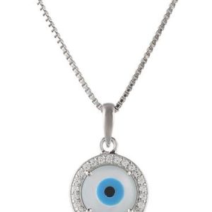 Femme Jam 925 Sterling Silver Mother of Pearl Evil Eye ...