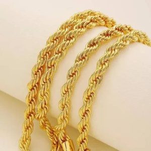 GHAREMIVA 1 gram High Quality Indian Polished “20” Inches Gold Ch...
