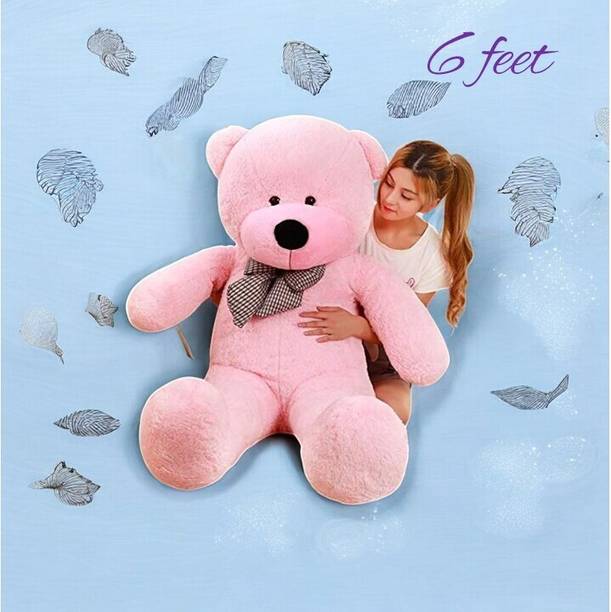 Krishna Creation Fluffy 6 Feet Pink Teddy Bear – Super ...