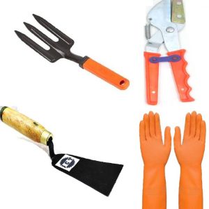 JCT PACK OF 4 TOOL GARDEN SCISSOR,GARDEN TROWEL WITH WO...