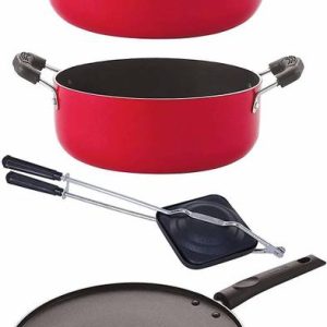 NIRLON 4 Piece 3 Layer Non-Stick Coated Chemical Free H...