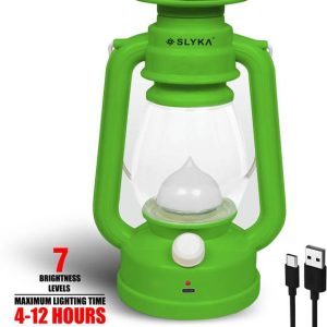 SLYKA Emergency Light With Night Lamp Solar Rechargeabl...