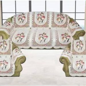 AR EXCLUSIVE Polyester, Cotton Floral 3+1+1 Seater Sofa...