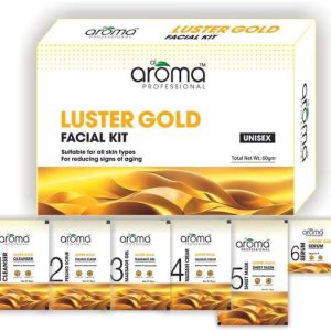 alaroma Luster Gold 6-Step Facial Kit - Illuminate Your...