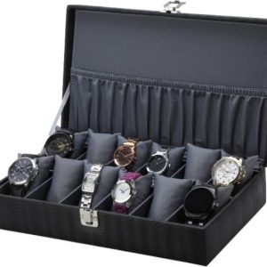 SHOPLX Gift Men's and Women's Watch Box Holder Organizer Case ...