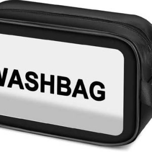 Queue Medium Cosmetic Bag, White Makeup Bag, Portable M...