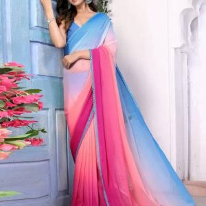 VIniVidi Printed Daily Wear Georgette Saree