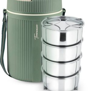 Trueware Quick Meal 4 Insulated Hot Lunch Box With 4 SS...