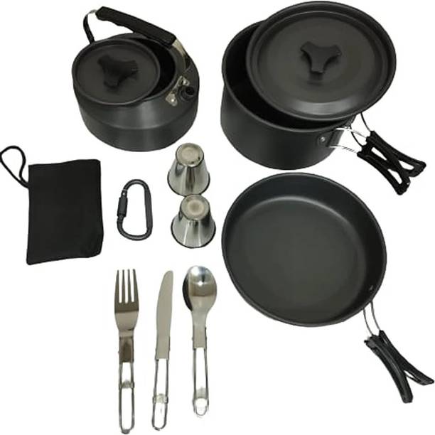 CAMPSOR Camping Cooking Set Mess kit Outdoor Utensils C...