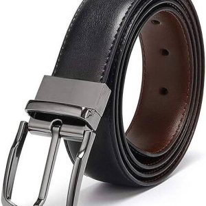KAEZR Men Black Texas Leatherite Belt