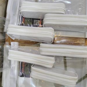 LIOGLOBAL Stationary Transparent Pouch with 2 Zipper Co...