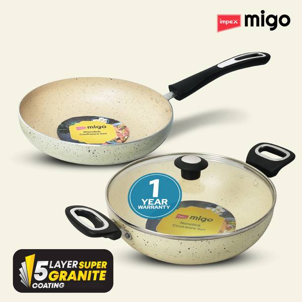 IMPEX FK Set Beige(B) Nonstick Set, Festival Gift Set I...