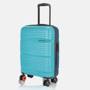 NASHER MILES Small Cabin Suitcase (55 cm) 8 Wheels - Nicobar Hard-si...