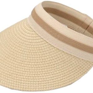 Icw Women UV Protection SPF 50 Beach and Summer Straw V...
